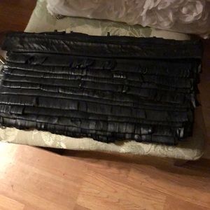 Leather shag Clutch bag